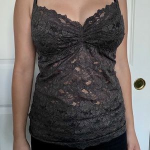BOGO Grey & White Lace Tank Tops